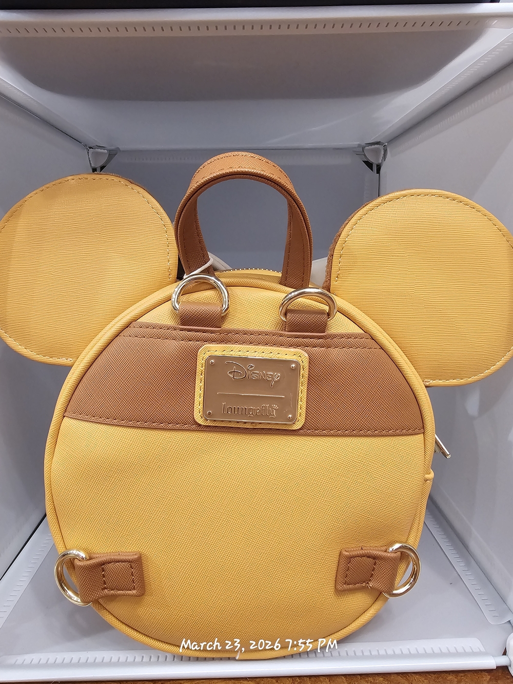 Loungefly Minnie Concha Figural Convertible Backpack/Crossbody Bag - Picture 2 of 2